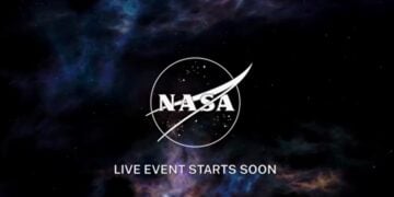 Εικόνα από βίντεο στην ιστοσελίδα της NASA που αναγράφει «η ζωντανή μετάδοση θα αρχίσει σε λίγο» (φωτ.: NASA)