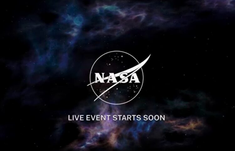 Εικόνα από βίντεο στην ιστοσελίδα της NASA που αναγράφει «η ζωντανή μετάδοση θα αρχίσει σε λίγο» (φωτ.: NASA)