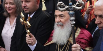 Ο Ορθόδοξος Πατριάρχης Ιεροσολύμων Θεόφιλος Γ'  (φωτ.: EPA / Alaa Badarneh)