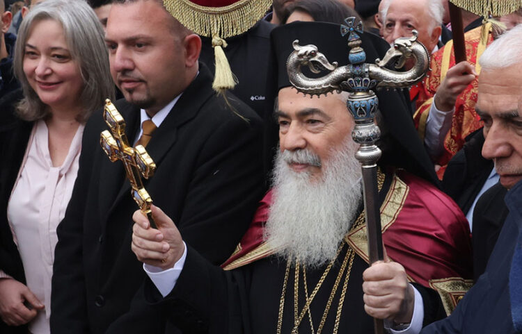 Ο Ορθόδοξος Πατριάρχης Ιεροσολύμων Θεόφιλος Γ'  (φωτ.: EPA / Alaa Badarneh)
