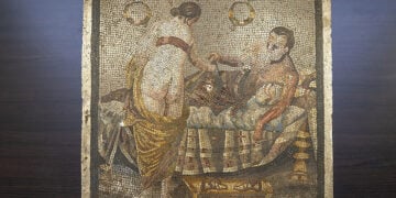 Το ψηφιδωτό που έκλεψε από την Πομπηία ο αξιωματικός των Ναζί (φωτ.: Facebook / Pompeii - Parco Archeologico)