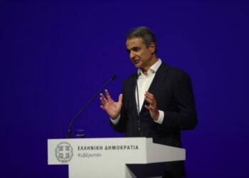 Ομιλία του πρωθυπουργού Κυριάκου Μητσοτάκη σε εκδήλωση για την παρουσίαση των έργων της Θεσσαλονίκης (φωτ.: MotionTeam/Βασίλης Βερβερίδης)