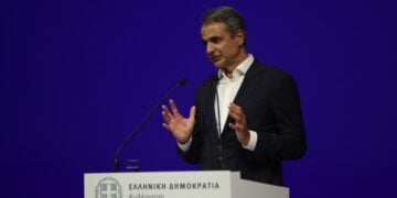 Ομιλία του πρωθυπουργού Κυριάκου Μητσοτάκη σε εκδήλωση για την παρουσίαση των έργων της Θεσσαλονίκης (φωτ.: MotionTeam/Βασίλης Βερβερίδης)