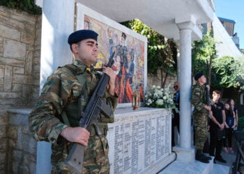 Το μνημείο για τα θύματα της σφαγής στον Χορτιάτη (φωτ.: Δήμος Πυλαίας-Χορτιάτη)