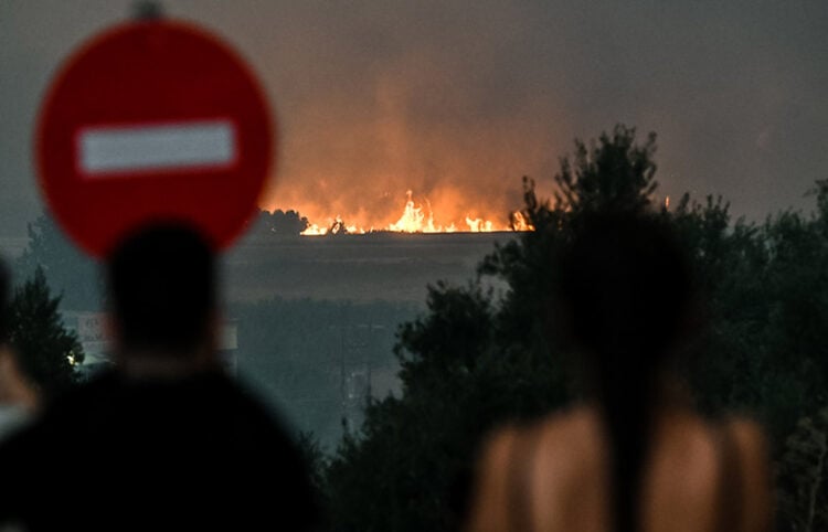 Πυρκαγιά στη Δυτική Αχαΐα. Τρίτη 12 Αυγούστου 2025 (φωτ.: EUROKINISSI)