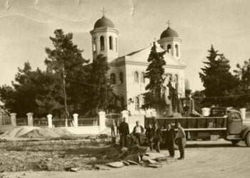 Η εκκλησία της Παναγίας των Προσφύγων, στη Νέα Μηχανιώνα (φωτ.: facebook / Σύλλογος Καππαδοκών Πλατέος «Ο Βαρασός»)