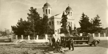 Η εκκλησία της Παναγίας των Προσφύγων, στη Νέα Μηχανιώνα (φωτ.: facebook / Σύλλογος Καππαδοκών Πλατέος «Ο Βαρασός»)