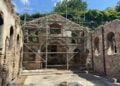 Σκαλωσιά στην Παναγία Παραμυθία, στο πλαίσιο των εργασιών αποκατάστασης (φωτ.: Φως Φαναρίου)