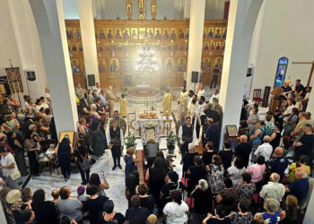 Το εσωτερικό της Παναγίας Σουμελά στο Αλεθρικό Λάρνακας (φωτ.: Facebook / Τεμέτερον - Σύλλογος Ποντίων Αμμοχώστου)