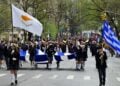 Στιγμιότυπο από την περσινή παρέλαση στην 5η Λεωφόρο της Νέας Υόρκης, για την επέτειο της Ελληνικής Επανάστασης του 1821 (φωτ.: ΑΠΕ-ΜΠΕ/Δημήτρης Πανάγος)