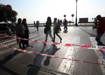 Ταινία του δήμου Θεσσαλονίκης για την πεζοδρόμηση της λεωφόρου Νίκης (φωτ.: ΜΟΤΙΟΝΤΕΑΜ/Γιώργος Κωνσταντινίδης)