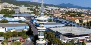 Ο Πύργος του ΟΤΕ δεσπόζει στη ΔΕΘ (φωτ.: ΑΠΕ-ΜΠΕ)