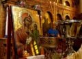 Η εικόνα της Παναγίας Ελεούσας από την Αφησιά της Μικρασίας (φωτ.: Θάνος Χατζηγιάννης)