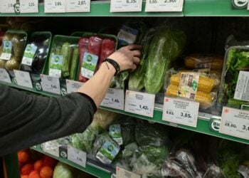 Καταναλωτής ψωνίζει βιολογικά οπωροκηπευτικά σε σουπερμάρκετ (φωτ. αρχείου: EUROKINISSI/Τατιάνα Μπόλαρη)