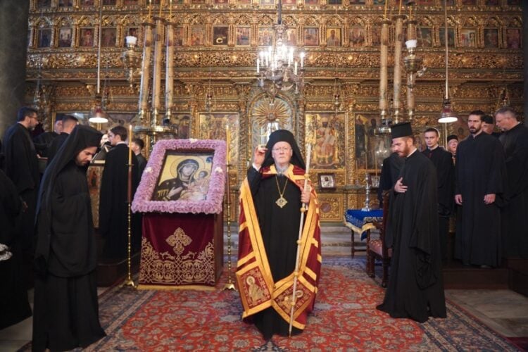 Στιγμιότυπο από την θεία λειτουργία στο Οικουμενικό Πατριαρχείο για την αρχή της Ινδίκτου  (φωτ.: Νίκος Παπαχρήστου, Οικουμενικό Πατριαρχείο)