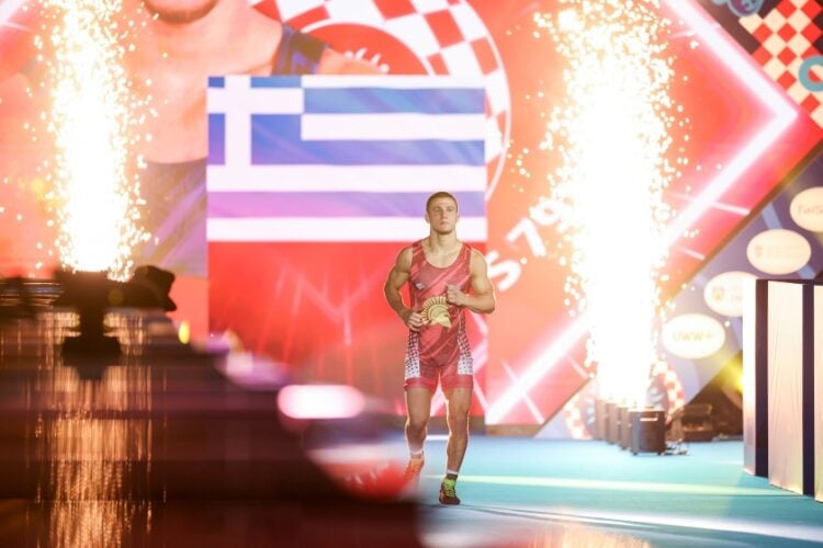 Ο Πόντιος παλαιστής Γιώργος Κουγιουμτσίδης, στο Παγκόσμιο Πρωτάθλημα της Κροατίας 2025 (φωτ.: Eurokinissi Sports/ Eurokinissi)