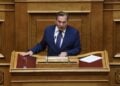 Ο βουλευτής της Νίκης Νίκος Βρεττός μιλάει στην Ολομέλεια της Βουλής (φωτ. αρχείου: ΑΠΕ-ΜΠΕ/ΓΙΩΡΓΟΣ ΒΙΤΣΑΡΑΣ)