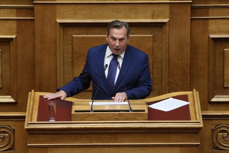 Ο βουλευτής της Νίκης Νίκος Βρεττός μιλάει στην Ολομέλεια της Βουλής (φωτ. αρχείου: ΑΠΕ-ΜΠΕ/ΓΙΩΡΓΟΣ ΒΙΤΣΑΡΑΣ)