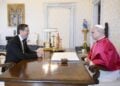 Συνάντηση του πάπα Λέοντος ΙΔ' με τον πρόεδρο του Ισραήλ Ισαάκ Χέρτσογκ (φωτ.: EPA/Vatican Media)