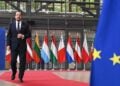 Ο Νίκος Χριστοδουλίδης κατά την άφιξή του για τις εργασίες του Ευρωπαϊκού Συμβουλίου, στις Βρυξέλλες (φωτ.: European Union)