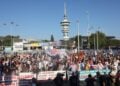 Στιγμιότυπο από τις διαδηλώσεις στην πλατεία ΧΑΝΘ, έξω από τη ΔΕΘ και το Βελλίδειο (φωτ.: ΜΟΤΙΟΝΤΕΑΜ/Βασίλης Βερβερίδης)