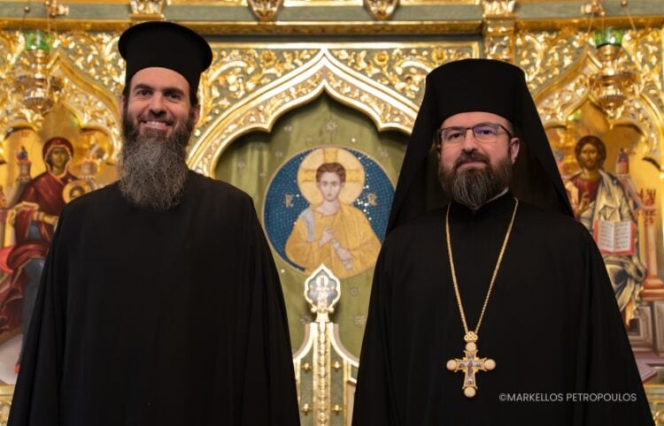 Από αριστερά, οι ψηφισθέντες επίσκοποι Καμπέρας Αθηναγόρας και ο Κερασούντος Χριστόφορος (φωτ.: Αρχιεπισκοπή Αυστραλίας/Μάρκελλος Πετρόπουλος)