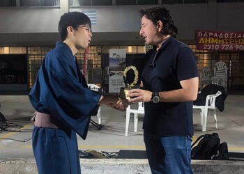 Ο Κόσουκε Φουκούντα τιμάται από τους «Μίθριους» (φωτ.: Facebook / Αράπογλου Χρύσα - Καλαμαριά Μητέρα Πόλη)