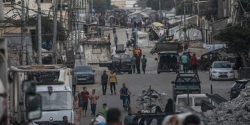 Εικόνα από την πόλη της Γάζας (φωτ.: EPA / Mohammed Saber)