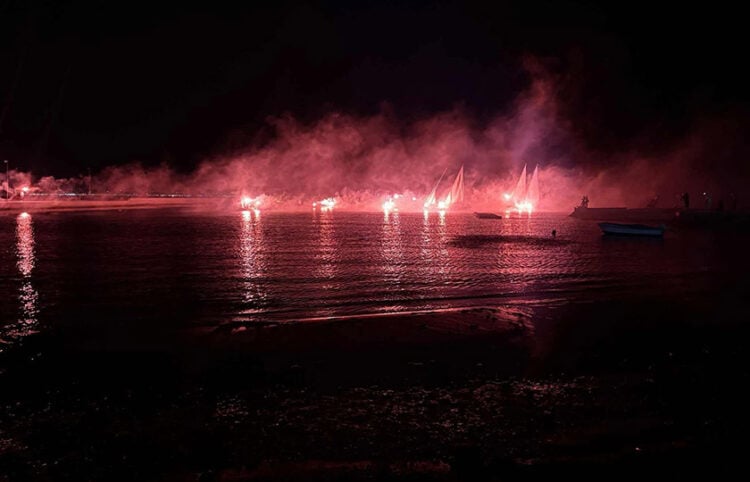 Από τη φετινή αναπαράσταση της άφιξης των προσφύγων στην Καλαμαριά (φωτ.: Facebook / Ολυμπία Αντωνούδη-Ιωαννίδου)