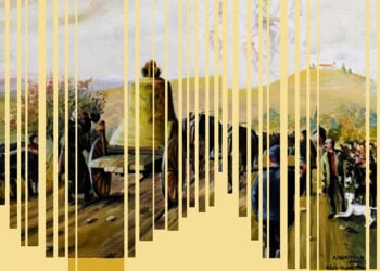 Τμήμα της βραβευμένης αφίσας της ταινίας «Η καμπάνα του Καρς»