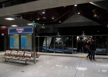 Μετρό Θεσσαλονίκης, στάση Παπάφη (φωτ.: EUROKNISSI / Γιώργος Κονταρίνης)