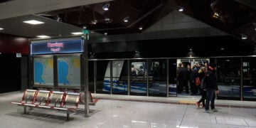 Μετρό Θεσσαλονίκης, στάση Παπάφη (φωτ.: EUROKNISSI / Γιώργος Κονταρίνης)