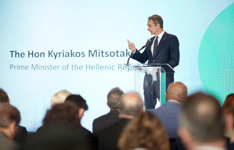 Ομιλία του Κυριάκου Μητσοτάκη στην εκδήλωση «Protecting Children in the Digital Age» (φωτ.: Γραφείο Τύπου Πρωθυπουργού / Δημήτρης Παπαμήτσος)