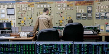 Εικόνα από το εσωτερικό του πυρηνικού σταθμού του Μικολάιφ (φωτ. αρχείου: EPA / Oleg Petrasyuk)