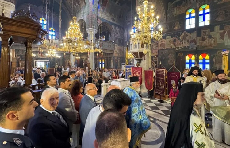 Στο ναό του Αγίου Γεωργίου στη Νέα Ιωνία τιμή στα θύματα της Γενοκτονίας των Ελλήνων της Μικράς Ασίας (φωτ.: Μητρόπολη Νέας Ιωνίας, Φιλαδελφείας, Ηρακλείου και Χαλκηδόνος)