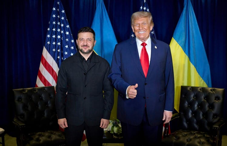 Συνάντηση Τραμπ-Ζελένσκι στη Νέα Υόρκη, στο περιθώριο της 80ής Γενικής Συνέλευσης του ΟΗΕ, 23 Σεπτεμβρίου 2025 (φωτ.: Γραφείο Τύπου Προεδρίας της Ουκρανίας)
