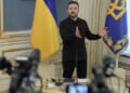 Ο πρόεδρος της Ουκρανίας Βολοντίμιρ Ζελένσκι (φωτ.: EPA / STRINGER)