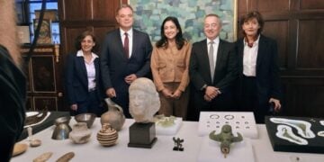 Από την τελετή παράδοσης των αρχαιοτήτων στις ελληνικές Αρχές (πηγή: ΥΠΠΟ)