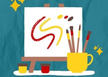 Τμήμα της αφίσας για την έκθεση παιδικής ζωγραφικής