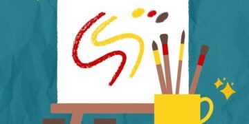 Τμήμα της αφίσας για την έκθεση παιδικής ζωγραφικής