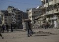 Εικόνα από την Πόλη της Γάζας, στη Λωρίδα της Γάζας (φωτ.: EPA/ MOHAMMED SABER)