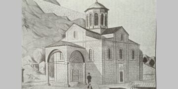Το καθολικό της Μονής Αγίου Γεωργίου Χουτουρά στην Αργυρούπολη του Πόντου (φωτ.: «Ποντιακά Φύλλα», τεύχος 24)