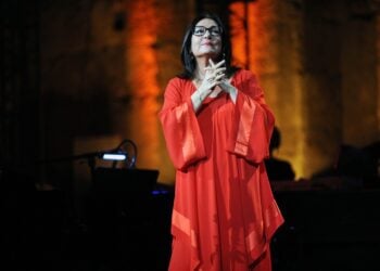 Η διεθνούς φήμης καλλιτέχνις στο Ηρώδειο, στις 23 Ιουλίου 2008 (φωτ. αρχείου: ΑΠΕ-ΜΠΕ/ Χάρης Μπίλιος)