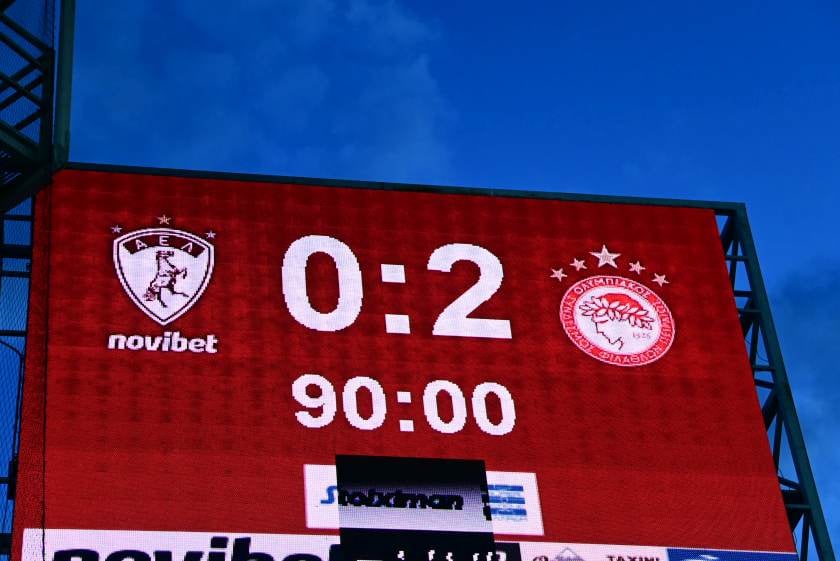Εικόνα από το ΑΕΛ-ΟΣΦΠ της SUPERLEAGUE 2025-2026 (φωτ.: Γιώργος Ματθαίος / EUROKINISSI)