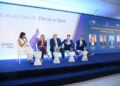 Μαίρη Παπακωνσταντίνου, δρ Νάνση Βέρρα, Αλέξανδρος Ντάβος, Γιώργος Πουλημάς, και Νίκος Φλίγκος στο πάνελ «Βέλτιστες πρακτικές στον κλάδο των τυχερών παιγνίων – Από τη θεωρία στην πράξη»