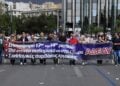 Στιγμιότυπο από την απεργία της ΑΔΕΔΥ την 1η Οκτωβρίου (φωτ.: EUROKINISSI/Γιώργος Κονταρίνης)