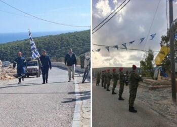 Χαρακτηριστικά στιγμιότυπα από την παρέλαση στη Γαύδο (φωτ.: neakriti.gr)