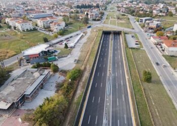 Η είσοδος στη Σήραγγα Κατερίνης του Αυτοκινητόδρομου Αιγαίου (φωτ.: ΑΠΕ-ΜΠΕ)