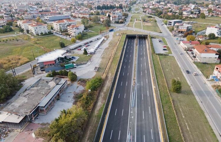 Η είσοδος στη Σήραγγα Κατερίνης του Αυτοκινητόδρομου Αιγαίου (φωτ.: ΑΠΕ-ΜΠΕ)