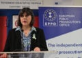 Συνέντευξη τύπου από την Ευρωπαία γενική εισαγγελέα Λάουρα Κοβέσι στο Τελωνείο Πειραιά, Πέμπτη 2 Οκτωβρίου 2025 (φωτ.: EUROKINISSI / Τατιάνα Μπόλαρη)
